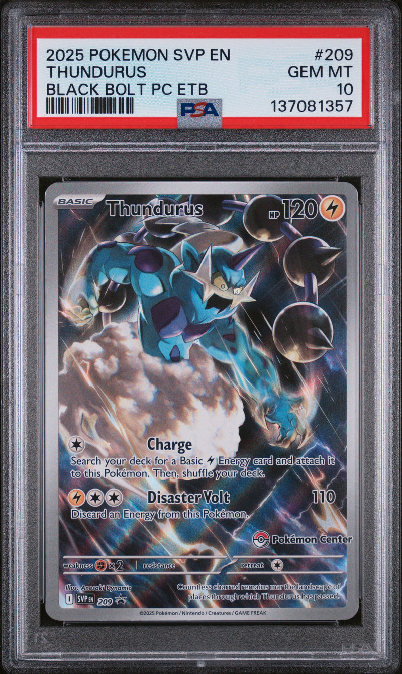 PSA GEM MT 10 Thundurus(209) [Svp En-Sv Black Star Promo] - 137081357