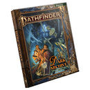 Pathfinder Dark Archive book featuring an adventurer in a chaotic library scene. 
