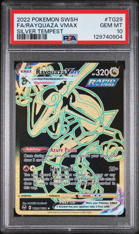 PSA GEM MT 10 Rayquaza VMAX (TG29/TG30) [Sword & Shield: Silver Tempest] - 129740904