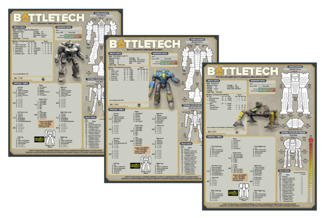 Battletech: Mercenaries: Record Sheets