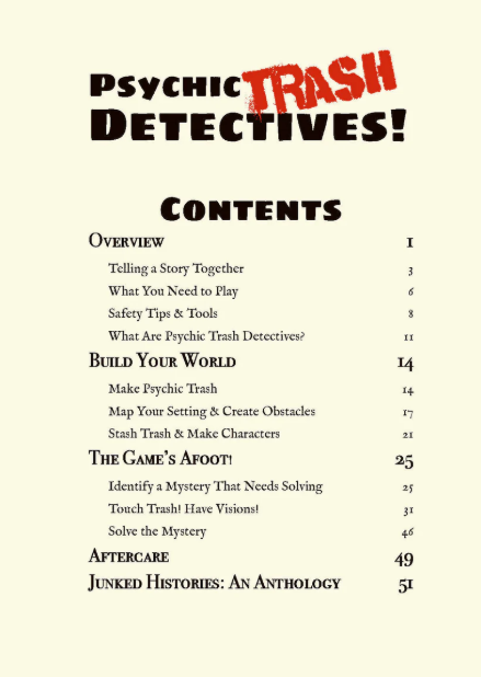 Psychic Trash Detectives