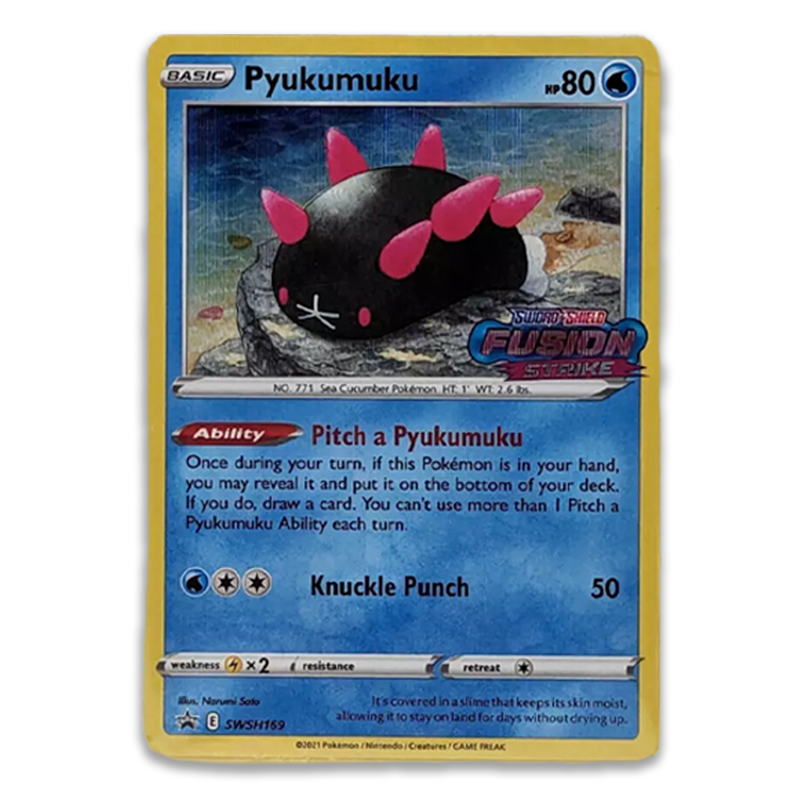 Pokémon TCG: Fusion Strike Build and Battle: SWSH169 Pyukumuku Sealed Deck with Promo