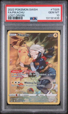 PSA GEM MT 10 Pikachu (TG05/TG30) [Sword & Shield: Lost Origin] - 131181436