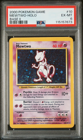 PSA EX-MT 6 Mewtwo-Holo (10/130) [Game Base Ii] - 115157673