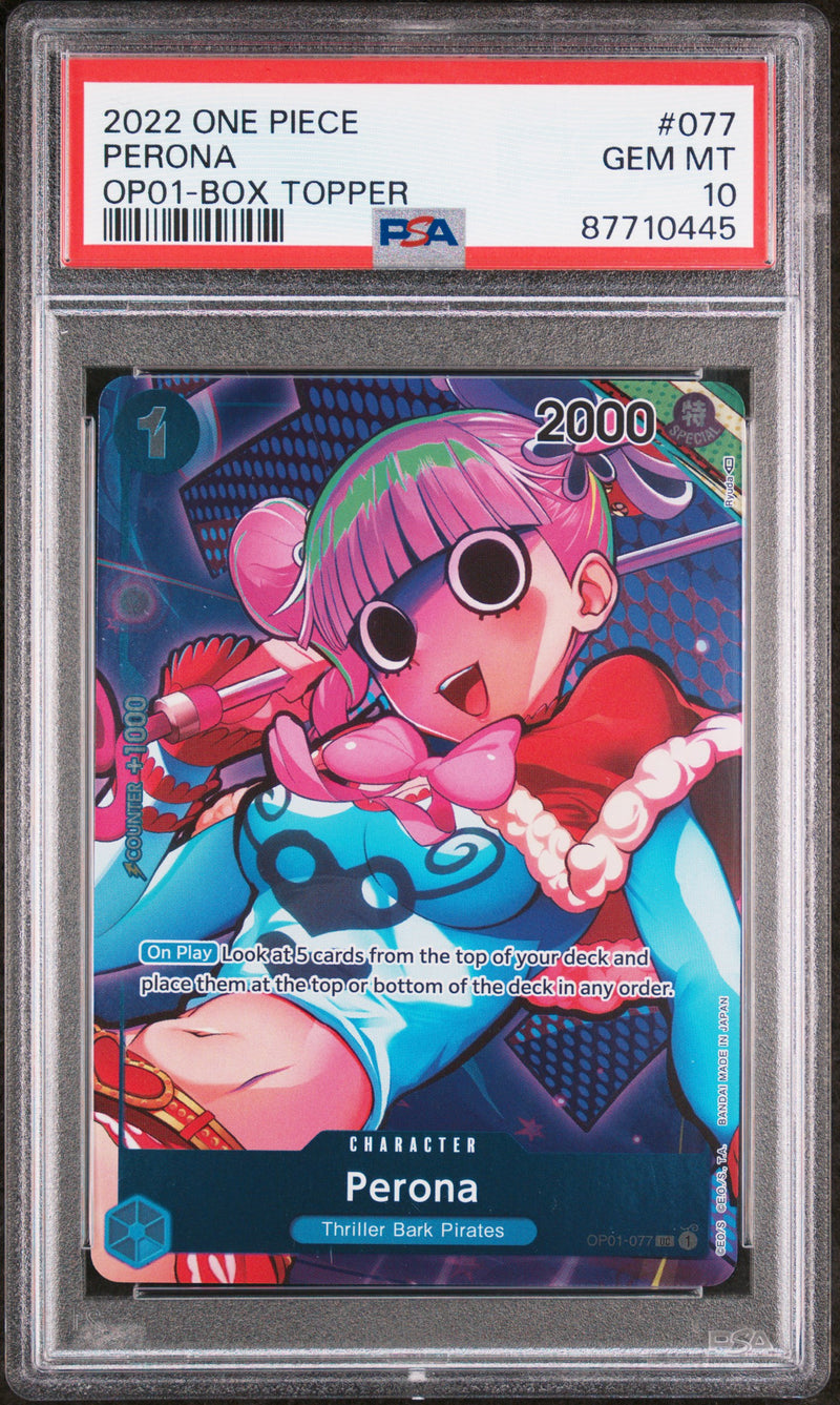 PSA GEM MT 10 Perona [Op01-Romance Dawn] - 87710445