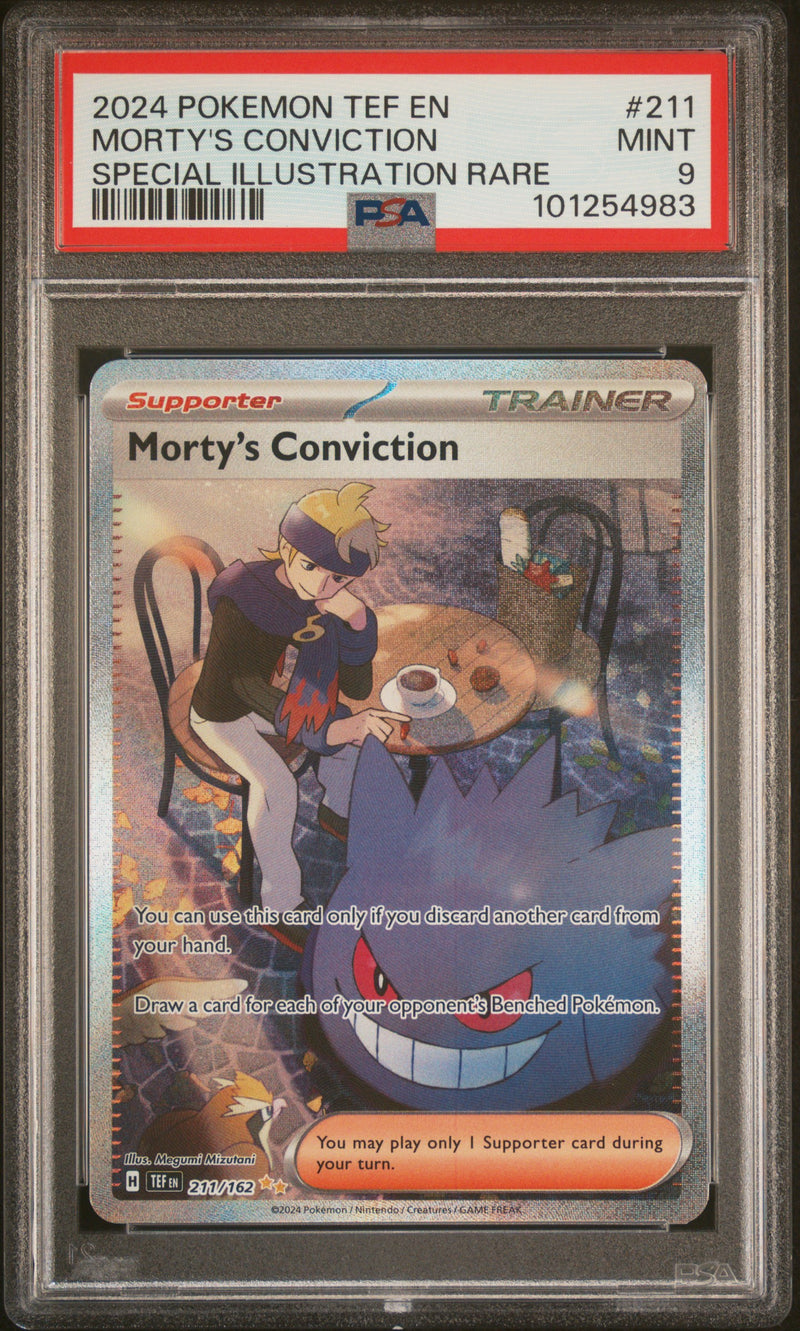 PSA MINT 9 Morty'S Conviction(211/162) [Tef En-Temporal Forces] - 101254983