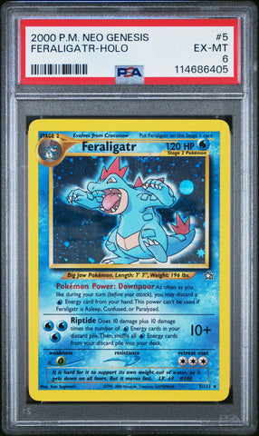 PSA EX-MT 6 Feraligatr-Holo (5/111) [Neo Genesis] - 114686405