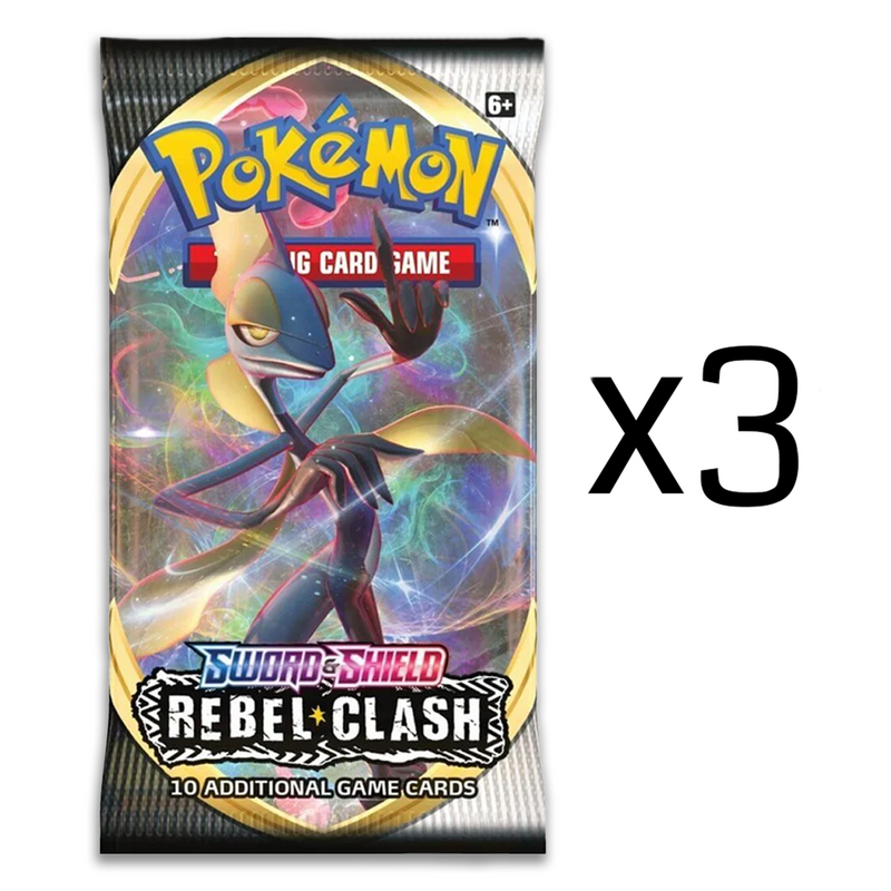 Pokmon TCG: Sword & Shield: Rebel Clash Booster Pack: 3 Pack Pokmon TCG: Sword & Shield: Rebel Clash Booster Pack: 3 Pack
