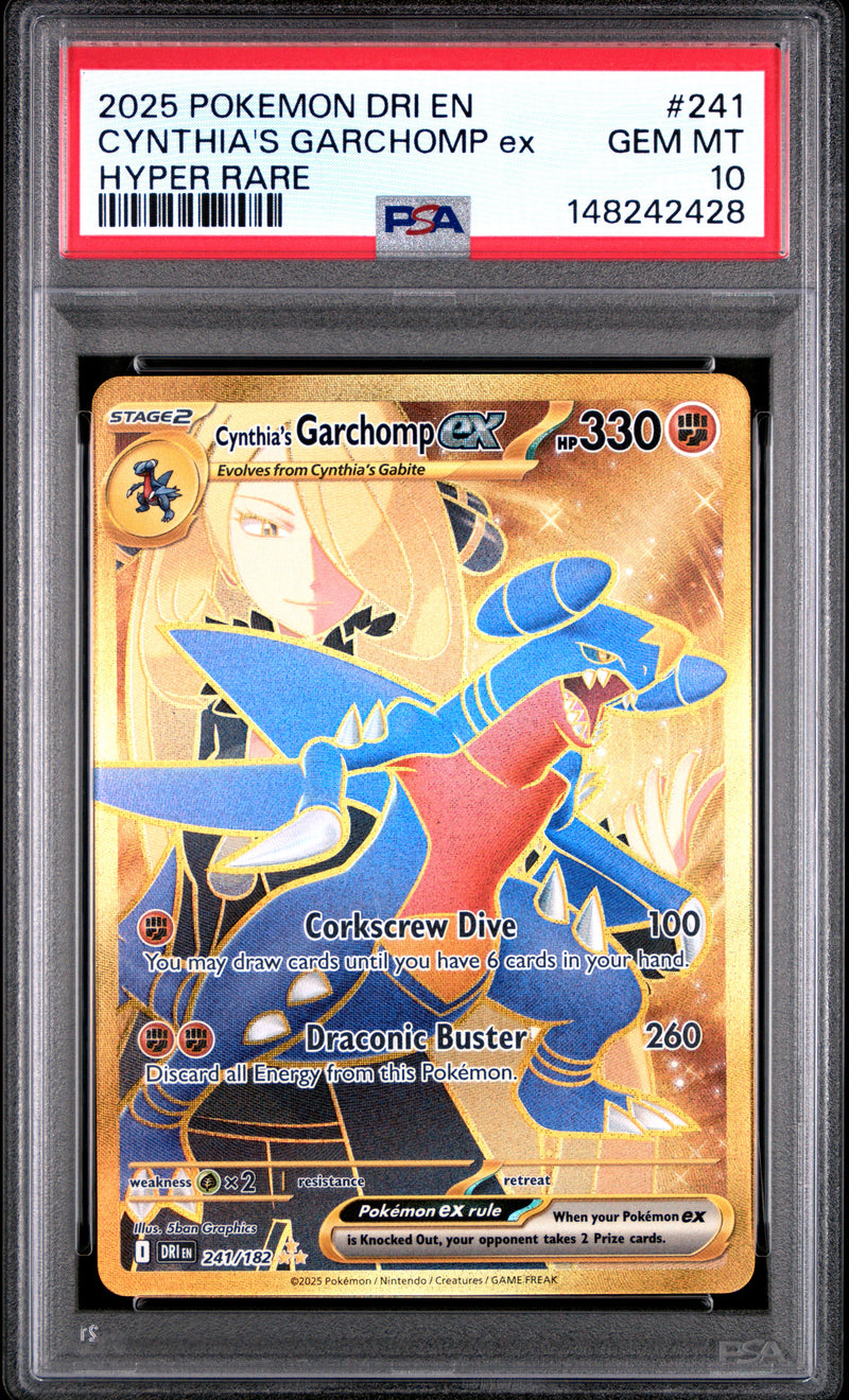 PSA GEM MT 10 Cynthia'S Garchomp Ex(241/182) [Dri En-Destined Rivals] - 148242428