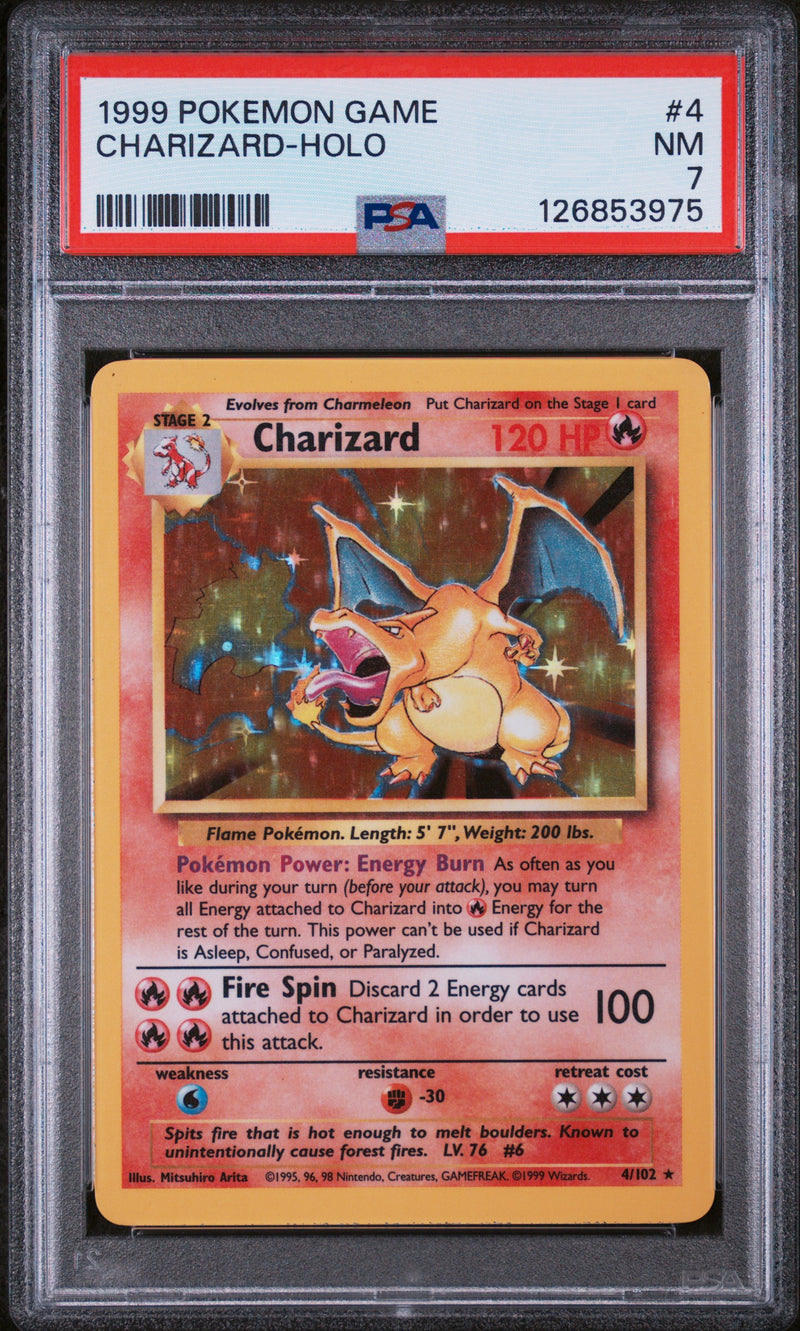 PSA NM 7 Charizard-Holo (4/102) [Game] - 126853975