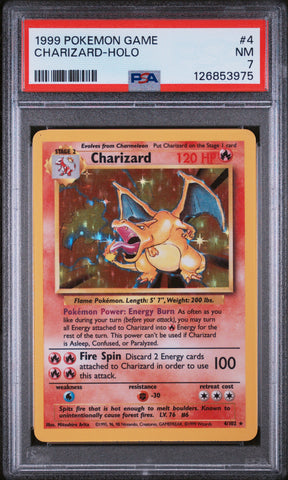 PSA NM 7 Charizard-Holo (4/102) [Game] - 126853975