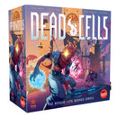 Dead Cells: The Rogue-Lite Board Game box featuring dynamic artwork of armored warriors in combat with glowing magical effects against a cityscape. The box design showcases vibrant orange and purple color schemes with the game's distinctive logo prominently displayed.