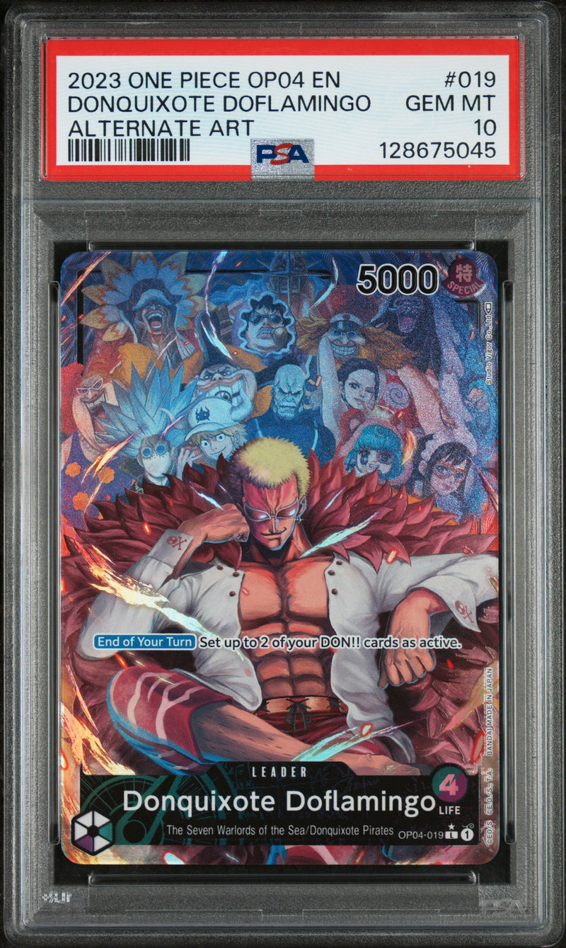 PSA GEM MT 10 Donquixote Doflamingo [Op04-Kingdoms Of Intrigue] - 128675045