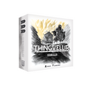 Thingvellir board game box featuring dramatic black and white artwork of Norse warriors.