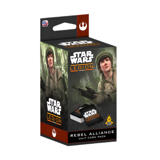 Star Wars Legion Rebel Alliance unit card pack packaging on a white background