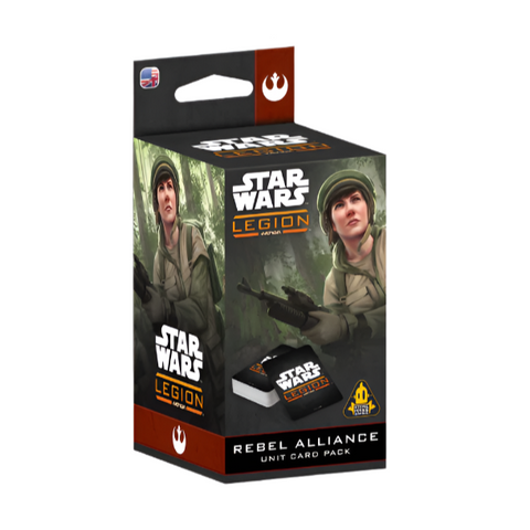 Star Wars Legion Rebel Alliance unit card pack packaging on a white background