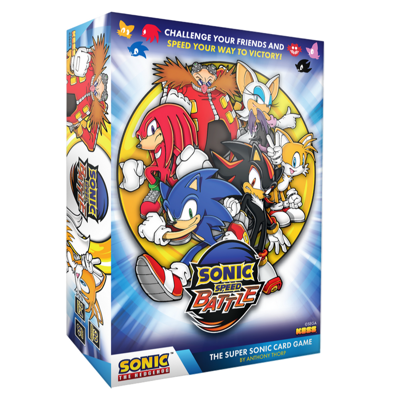 Sonic Speed Battle card game box with Sonic the Hedgehog characters on a white background