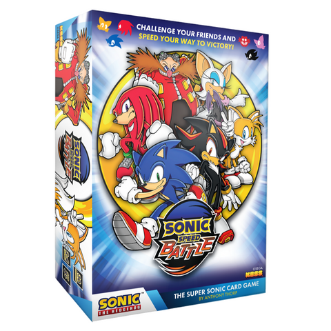 Sonic Speed Battle card game box with Sonic the Hedgehog characters on a white background