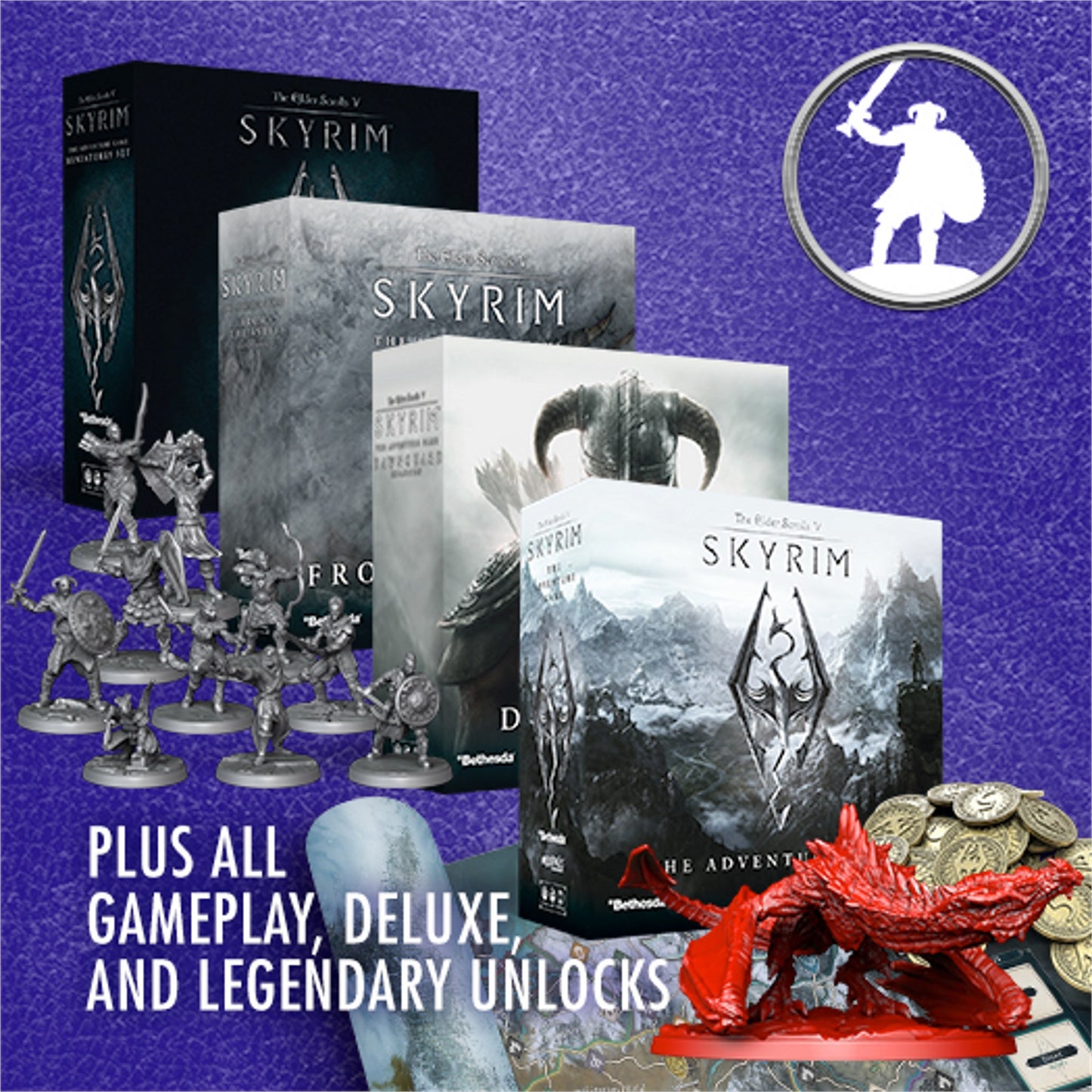 The Elder Scrolls: Skyrim V: Adventure Board Game: Deluxe Tier GE