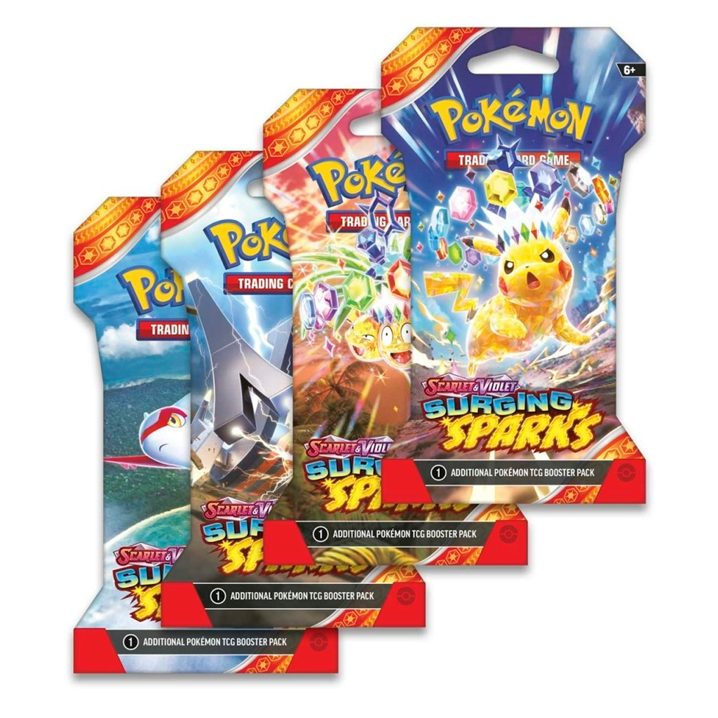 Pokmon TCG: Surging Sparks Sleeved Booster Master Carton (144ct) Pokmon TCG: Surging Sparks Sleeved Booster Master Carton (144ct)