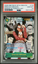 PSA GEM MT 10 Dracule Mihawk [Op14-Eb04-The Azure Sea'S Seven] - 158151862