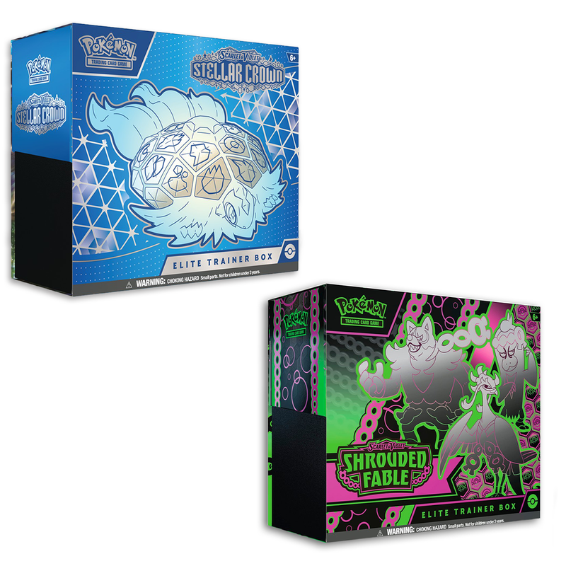 Pokémon TCG: Stellar Crown + Shrouded Fable: Elite Trainer Box Combo