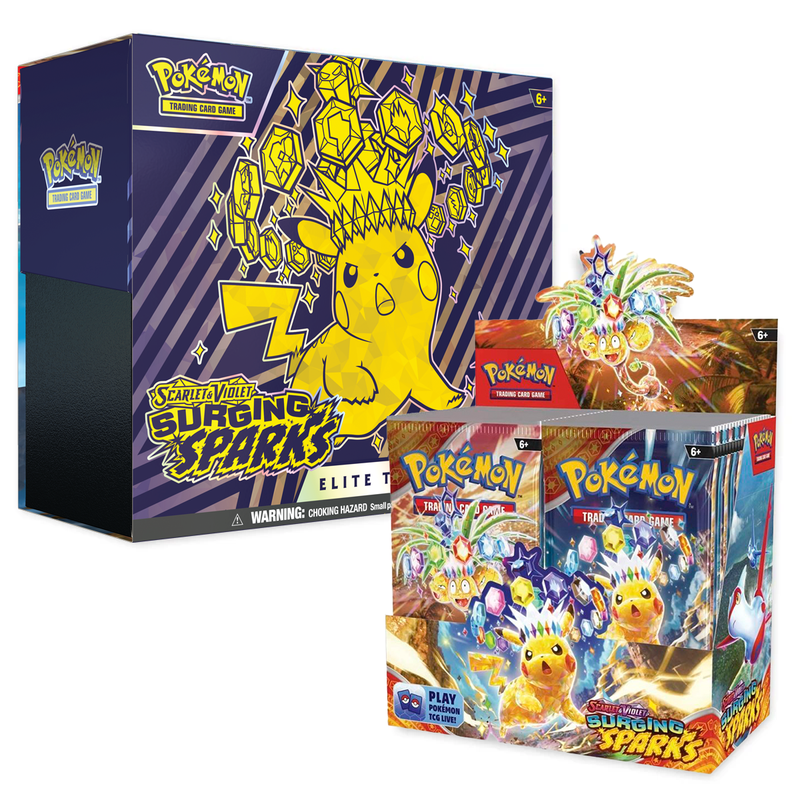 Pokémon TCG: Surging Sparks: Booster Display + ETB Combo