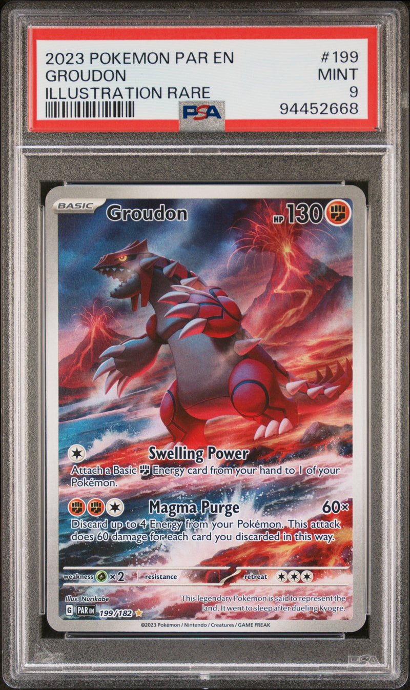 PSA MINT 9 Groudon (199/182) [Scarlet & Violet: Paradox Rift] - 94452668