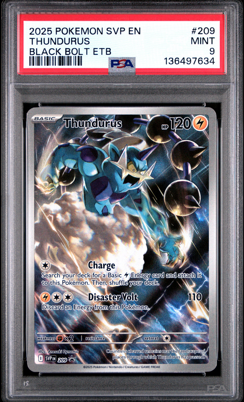 PSA MINT 9 Thundurus(209) [Svp En-Sv Black Star Promo] - 136497634