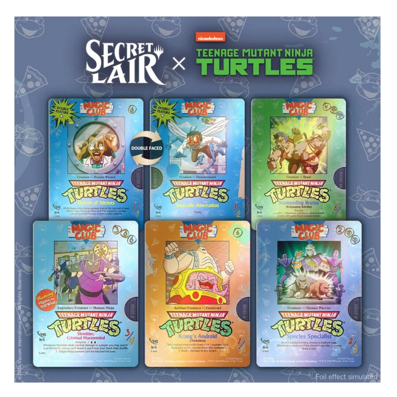 Magic the Gathering: Secret Lair x Teenage Mutant Ninja Turtles: VHS Villains - Traditional Foil Edition