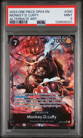 PSA MINT 9 Monkey D. Luffy [Op04-Kingdoms Of Intrigue] - 129608331