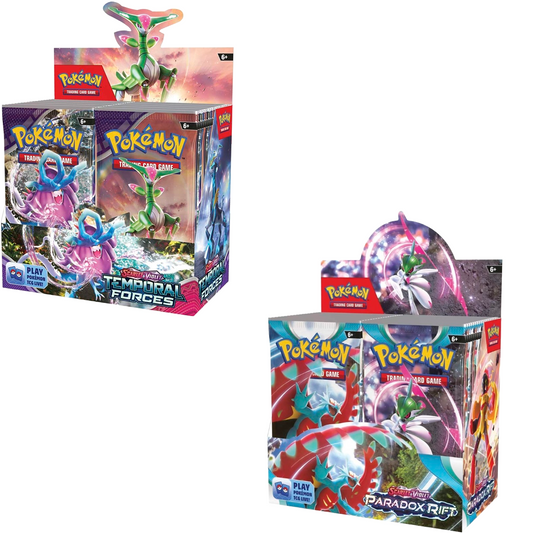 Pokémon TCG: Temporal Forces + Paradox Rift: Booster Display Combo