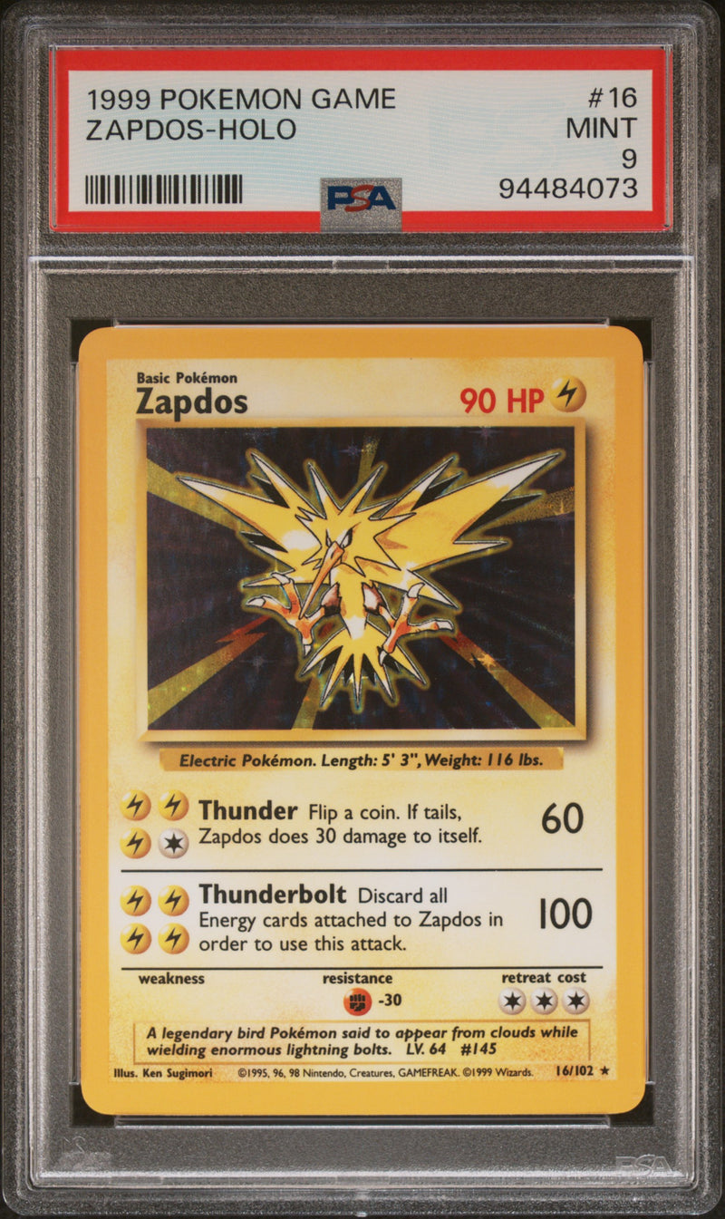 PSA MINT 9 Zapdos-Holo (16/102) [Game] - 94484073