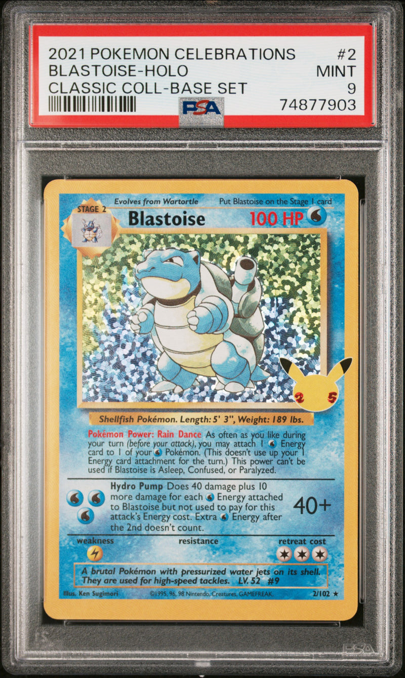PSA MINT 9 Blastoise-Holo(2/102) [Celebrations Classic Collection] - 74877903