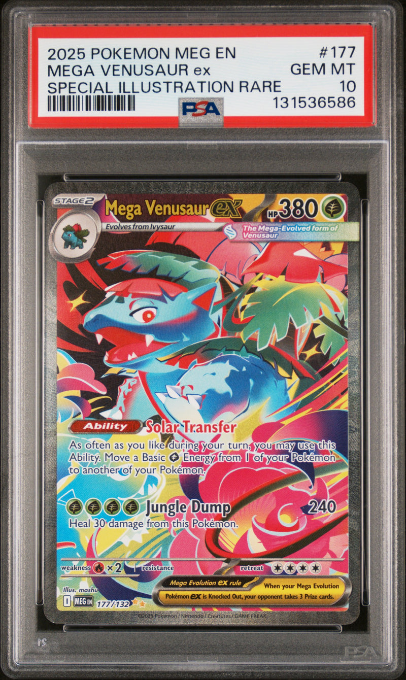 PSA GEM MT 10 Mega Venusaur Ex(177/132) [Meg En-Mega Evolution] - 131536586