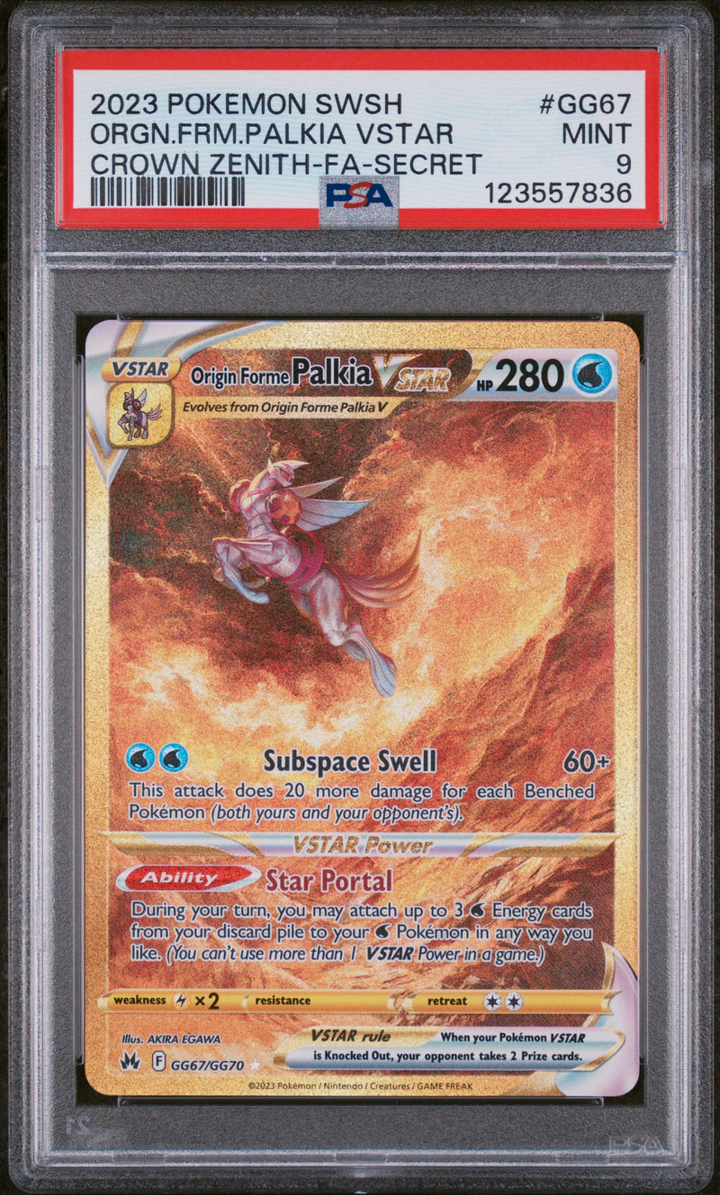 PSA MINT 9 Orgn.Frm.Palkia Vstar (GG67/GG70) [Sword And Shield Crown Zenith] - 123557836