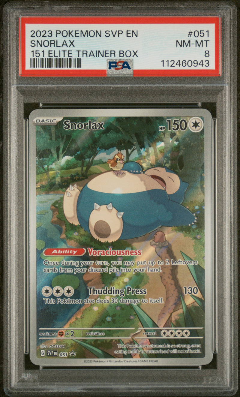 PSA NM-MT 8 Snorlax (51) [Svp En-Sv Black Star Promo] - 112460943
