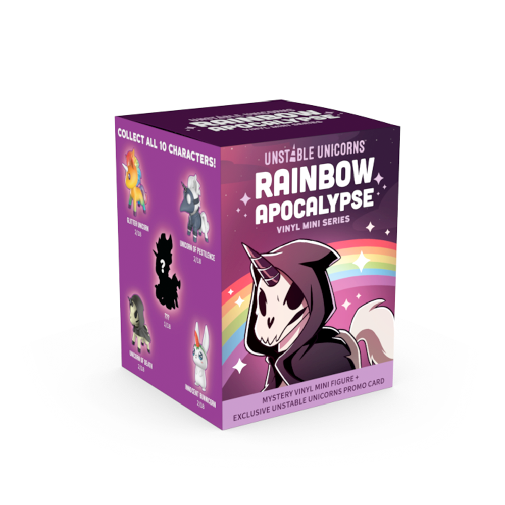 Unstable Unicorns: Vinyl Mini Blind Box: Rainbow Apocalypse Single Box Unstable Unicorns: Vinyl Mini Blind Box: Rainbow Apocalypse Single Box