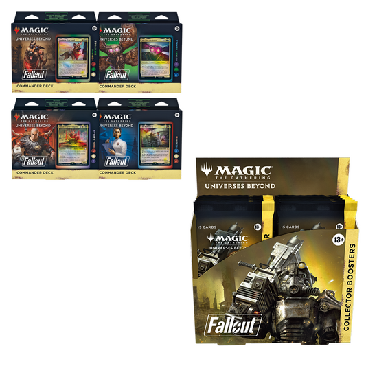 Magic The Gathering: Fallout: Collector Booster Display + Commander Deck Display Combo