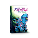 Radlands: Cult of Chrome expansion box cover featuring a blue-skinned character with a mohawk wielding futuristic chrome weapons against a green radioactive background. The box displays the distinctive Radlands logo in purple and pink lettering with 'Cult of Chrome' subtitle. 