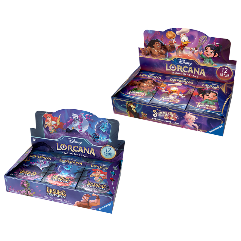 Lorcana TCG: Shimmering Skies + Ursula's Return Booster Display Combo