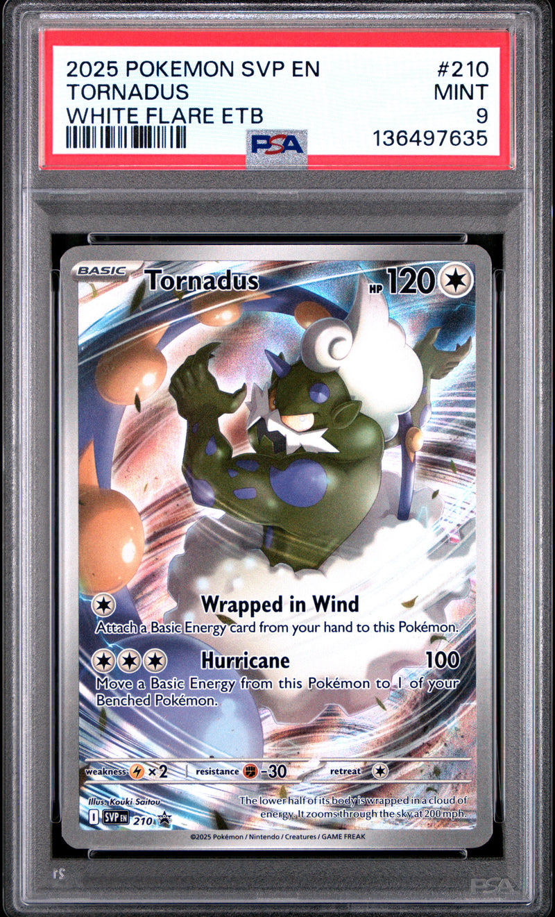 PSA MINT 9 Tornadus (210) [Svp En-Sv Black Star Promo] - 136497635