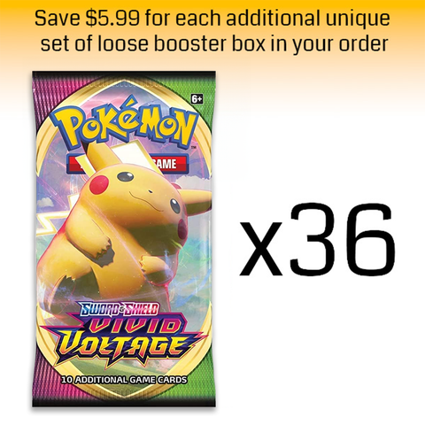 Pokémon Sword and Shield Vivid Voltage 2020 Sealed Box of (36) factory Booster Packs