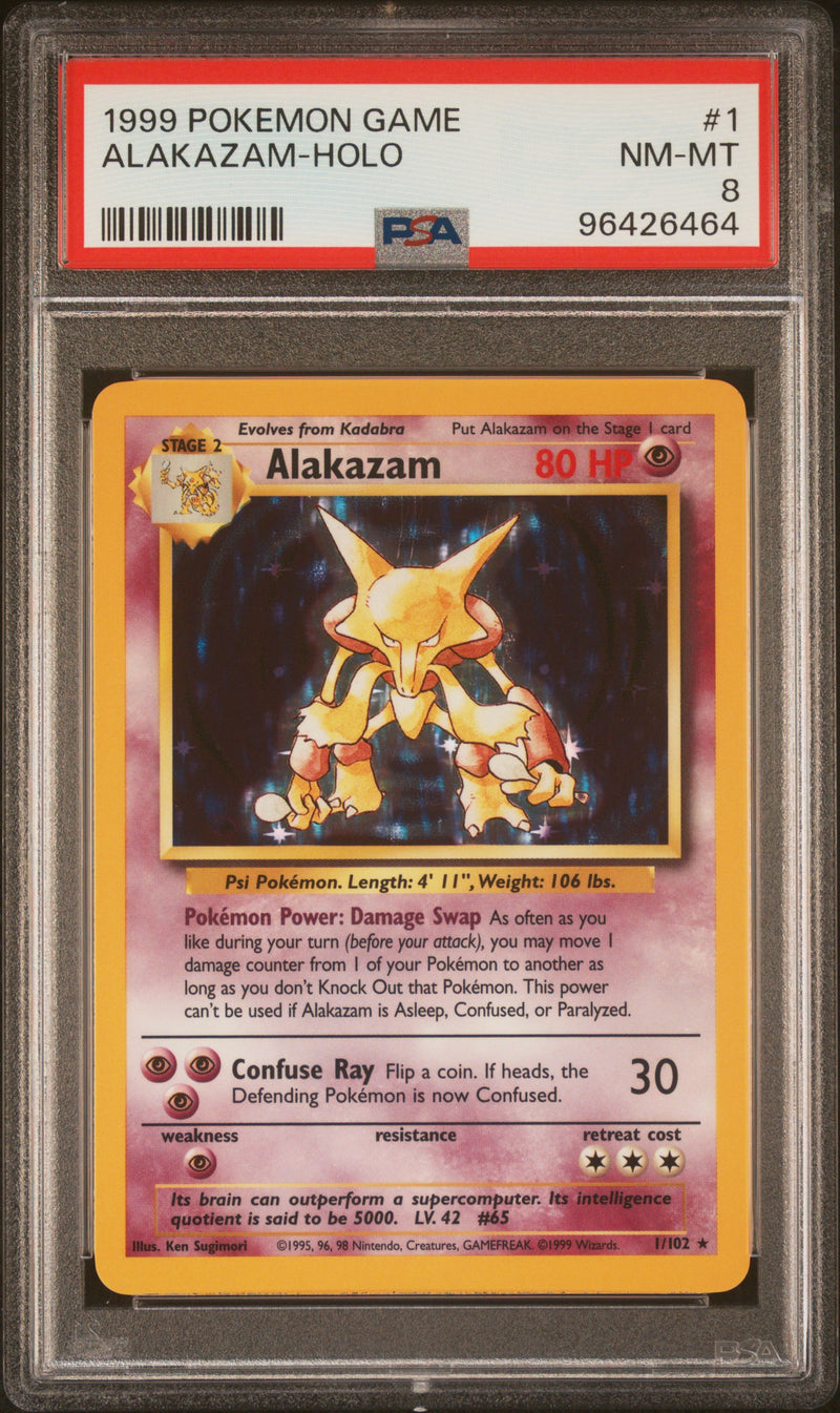 PSA NM-MT 8 Alakazam-Holo (1/102) [Game] - 96426464