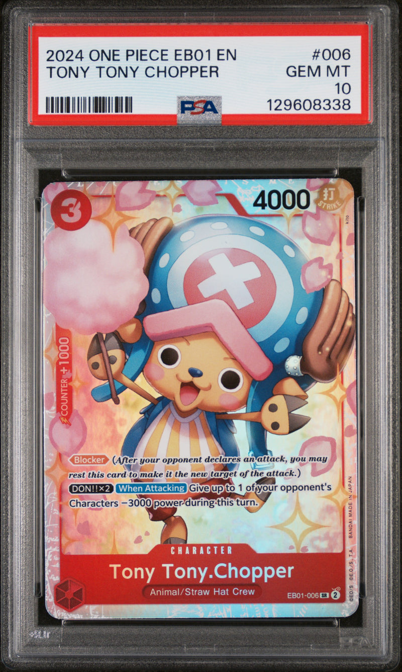 PSA GEM MT 10 Tony Tony Chopper [Eb01-Extra Booster -Memorial Collection-] - 129608338