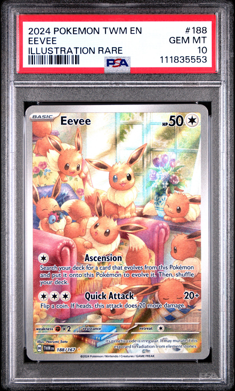 PSA GEM MT 10 Eevee(188/167) [Twm En-Twilight Masquerade] - 111835553