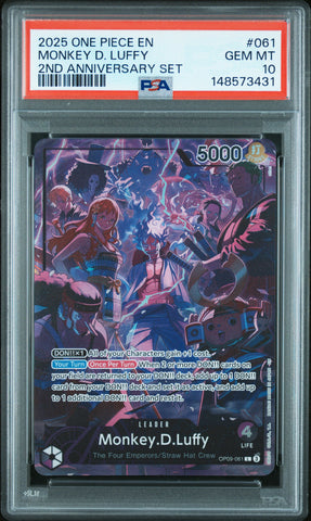 PSA GEM MT 10 Monkey D. Luffy [English Version 2Nd Anniversary Set] - 148573431