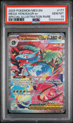 PSA GEM MT 10 Mega Venusaur ex (177/132) [Mega Evolution: Base Set] - 133344494