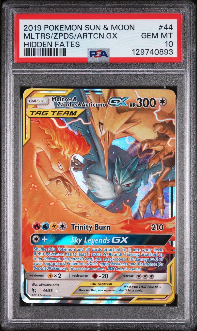 PSA GEM MT 10 Zpds (44/68) [Sun & Moon Hidden Fates] - 129740893