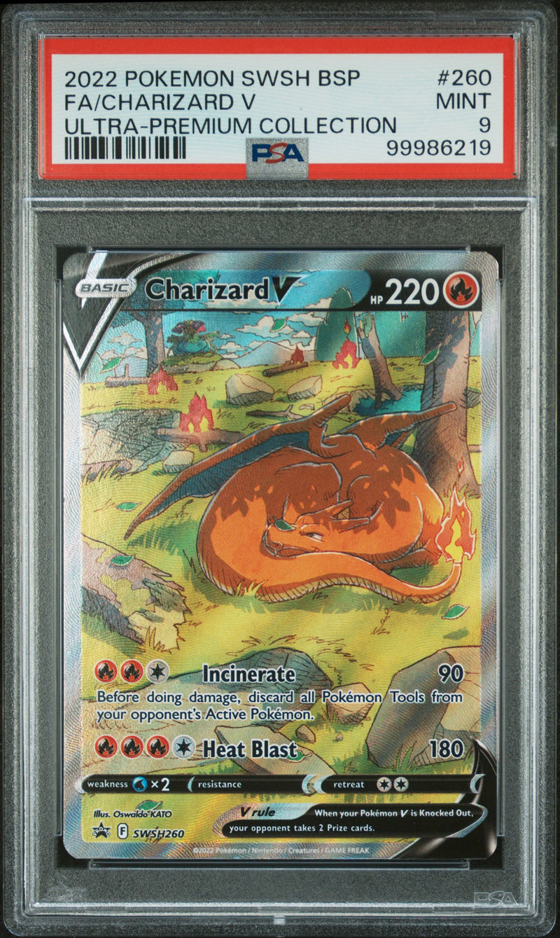 PSA MINT 9 Charizard V (SWSH260) [Sword & Shield: Black Star Promos] - 99986219